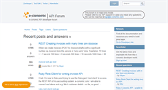 Desktop Screenshot of apiforum.e-conomic.com